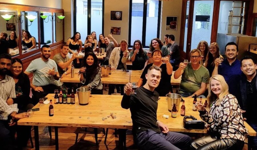 Belgian beer tasting during the waffle workshop